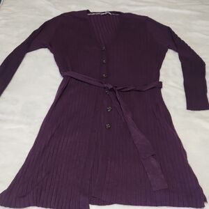 Time and Tru Deep Purple Long Sleeve Dress